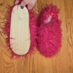 Fuzzy Pink Shoes, Women Size 7